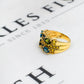 Pre-Owned 9ct Gold Multi Gemstone Ring Size M.5