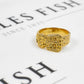Pre-Owned 9ct Gold Men's Buckle Ring Size X.5