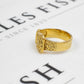 Pre-Owned 9ct Gold Men's Buckle Ring Size X.5