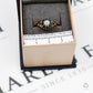 Pre-Owned 9ct Gold Sapphire & CZ Cluster Ring Size K