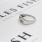 Pre-Owned 14ct White Gold CZ Abstract Design Ring Size Q
