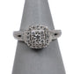 Pre-Owned 9ct White Gold Square Diamond Cluster Ring