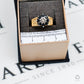 Pre-Owned 9ct Gold Oval Sapphire & Diamond Cluster Ring Size O
