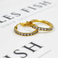 Pre-Owned 9ct Gold CZ Creole Hoop Earrings