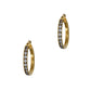 Pre-Owned 9ct Gold CZ Creole Hoop Earrings