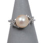 Pre-Owned 18ct White Gold Cultured Pearl & Diamond Ring
