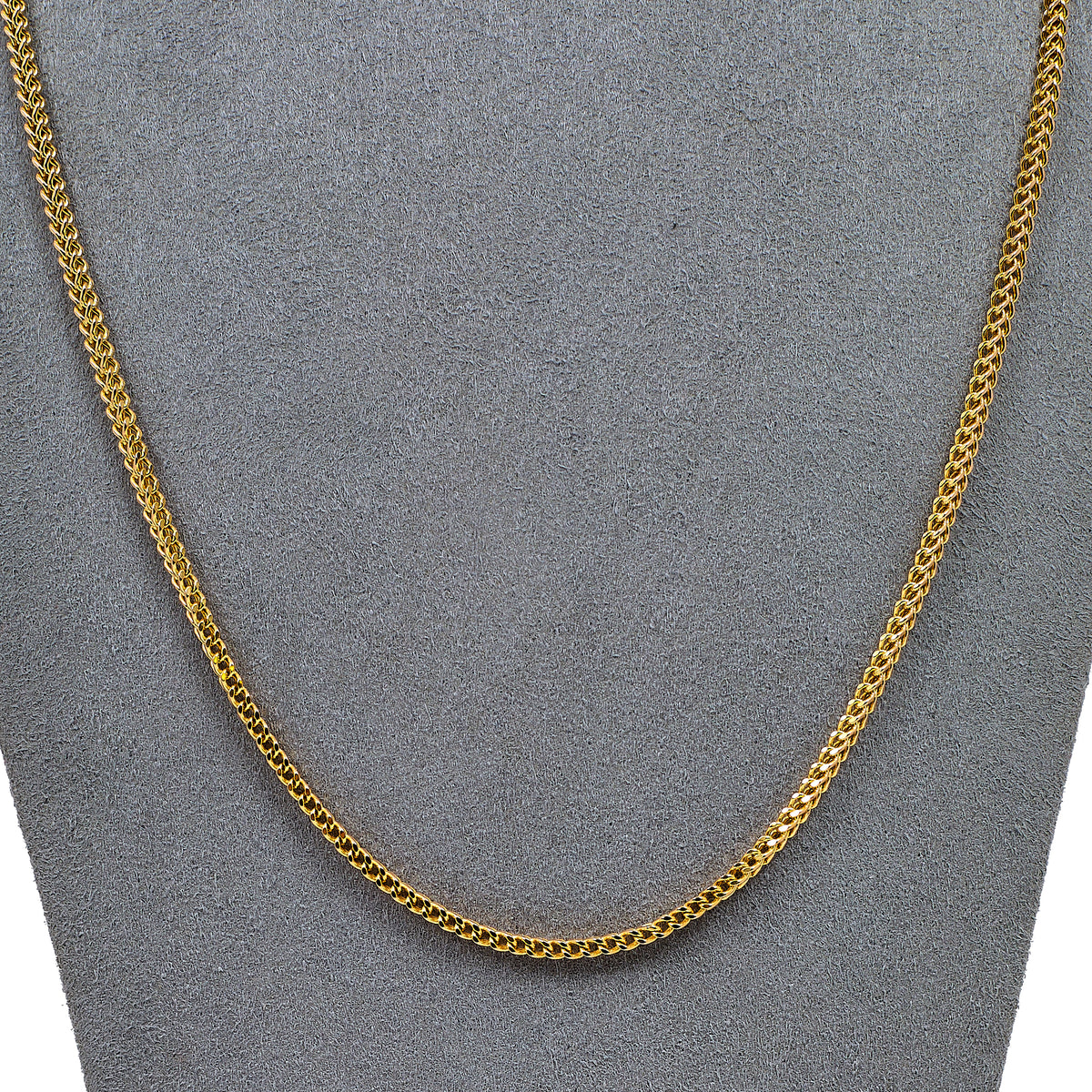 Pre-Owned 9ct Gold Square Foxtail Necklace 22 Inch