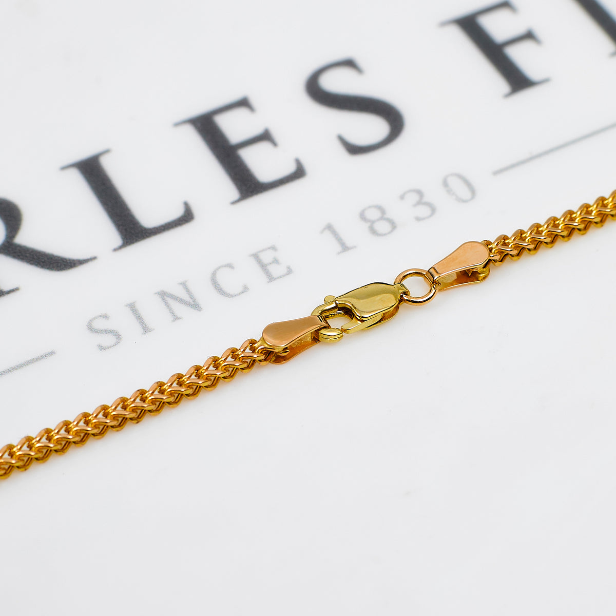 Pre-Owned 9ct Gold Square Foxtail Necklace 22 Inch