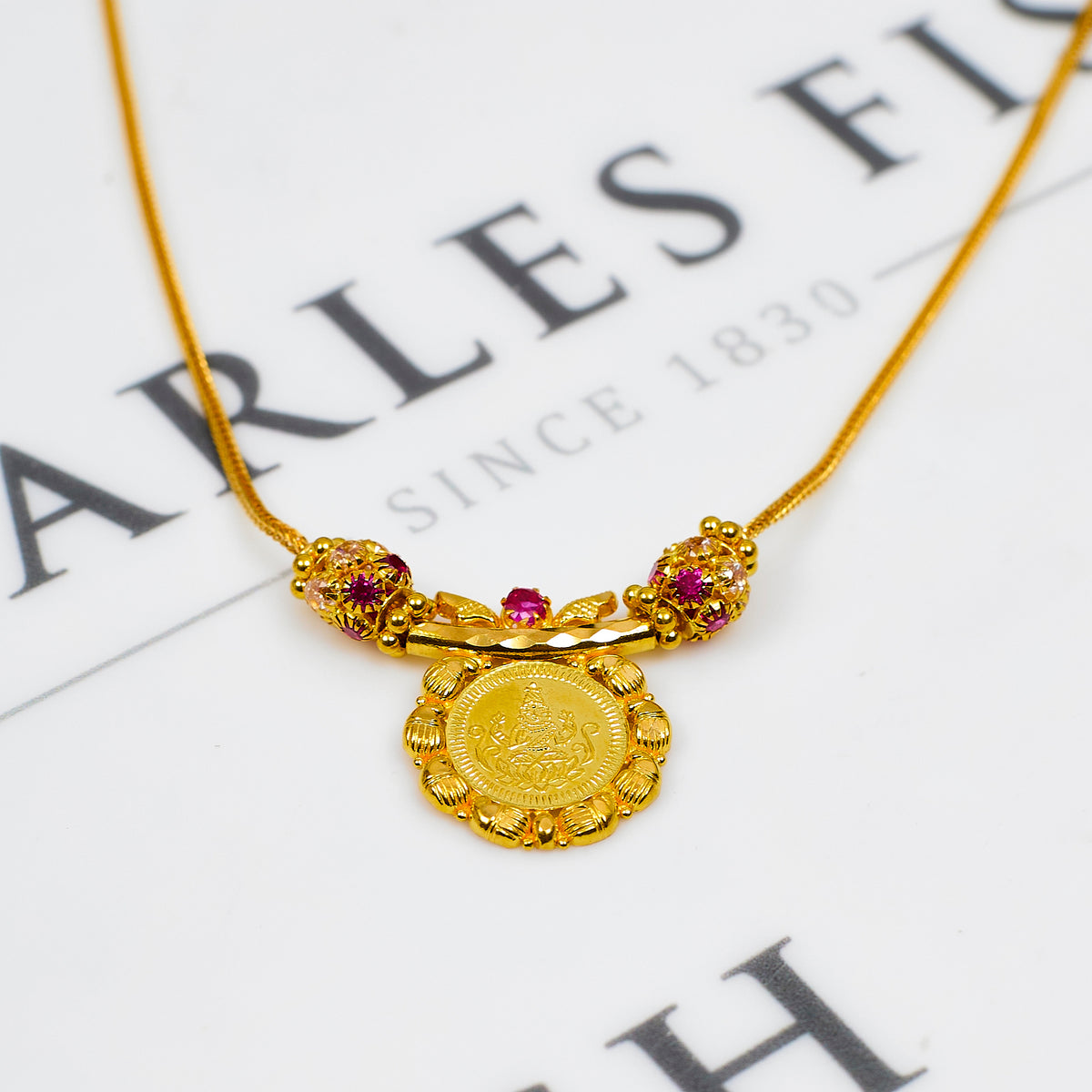 Pre-Owned 22ct Gold Lakshmi Centre Necklace 16 Inch