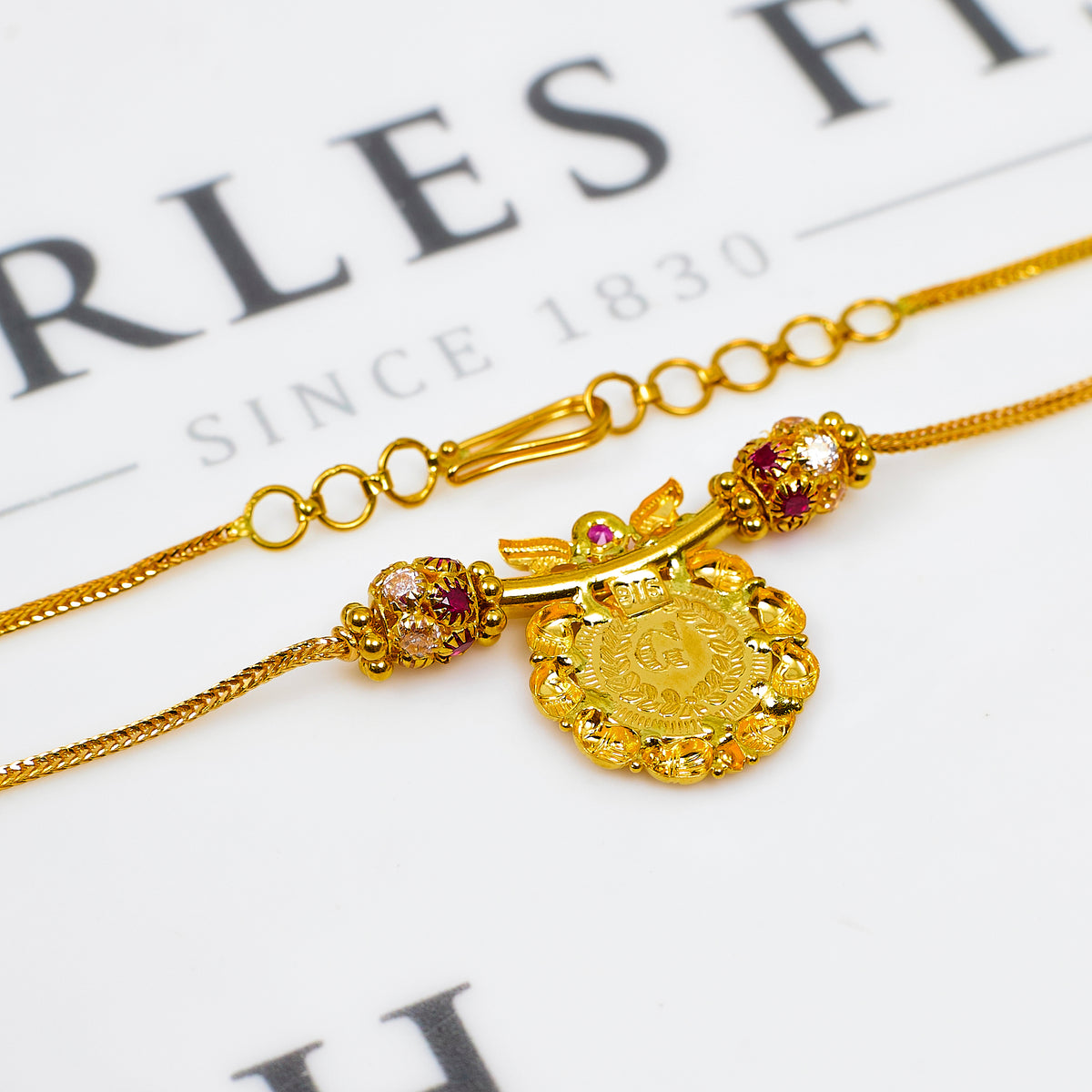 Pre-Owned 22ct Gold Lakshmi Centre Necklace 16 Inch