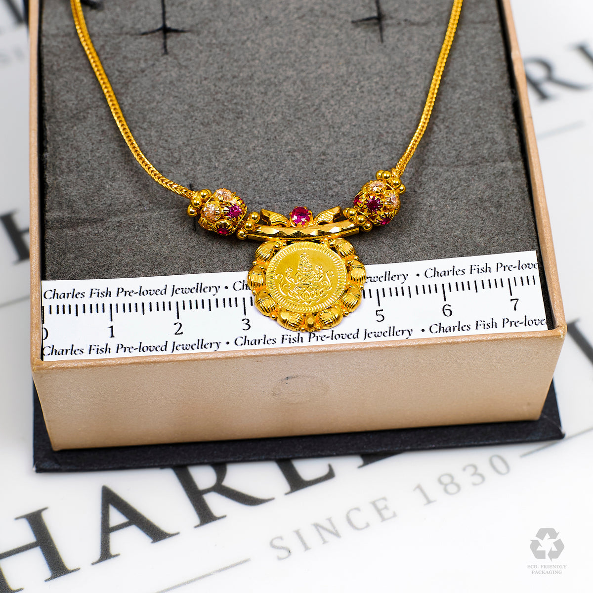 Pre-Owned 22ct Gold Lakshmi Centre Necklace 16 Inch