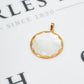 Pre-Owned 18ct Rose Gold Round Mother Of Pearl Pendant
