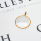 Pre-Owned 18ct Rose Gold Round Mother Of Pearl Pendant