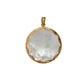 Pre-Owned 18ct Rose Gold Round Mother Of Pearl Pendant