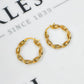 Pre-Owned 9ct Gold Twist Creole Hoop Earrings