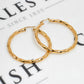 Pre-Owned 9ct Gold Twist Creole Hoop Earrings