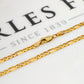 Pre-Owned 9ct Gold 2 Tone Patterned Figaro Chain Anklet
