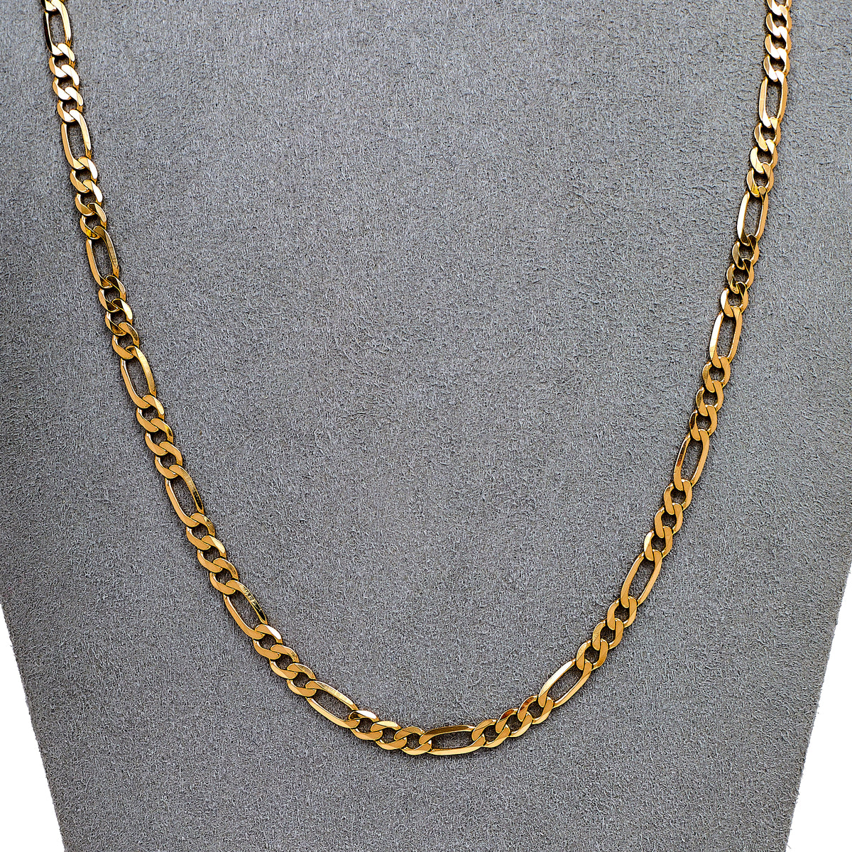 Pre-Owned 9ct Gold Figaro Chain Necklace 20 Inch