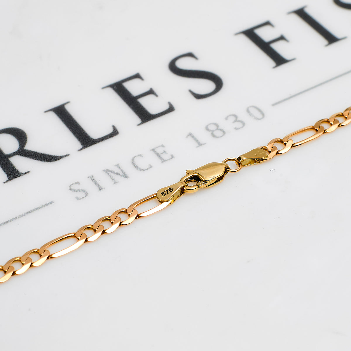 Pre-Owned 9ct Gold Figaro Chain Necklace 20 Inch