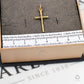 Pre-Owned 9ct Gold Barked Detail Cross Pendant