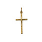 Pre-Owned 9ct Gold Barked Detail Cross Pendant