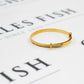 Pre-Owned 9ct Gold Chevron Design Expandable Baby Bangle