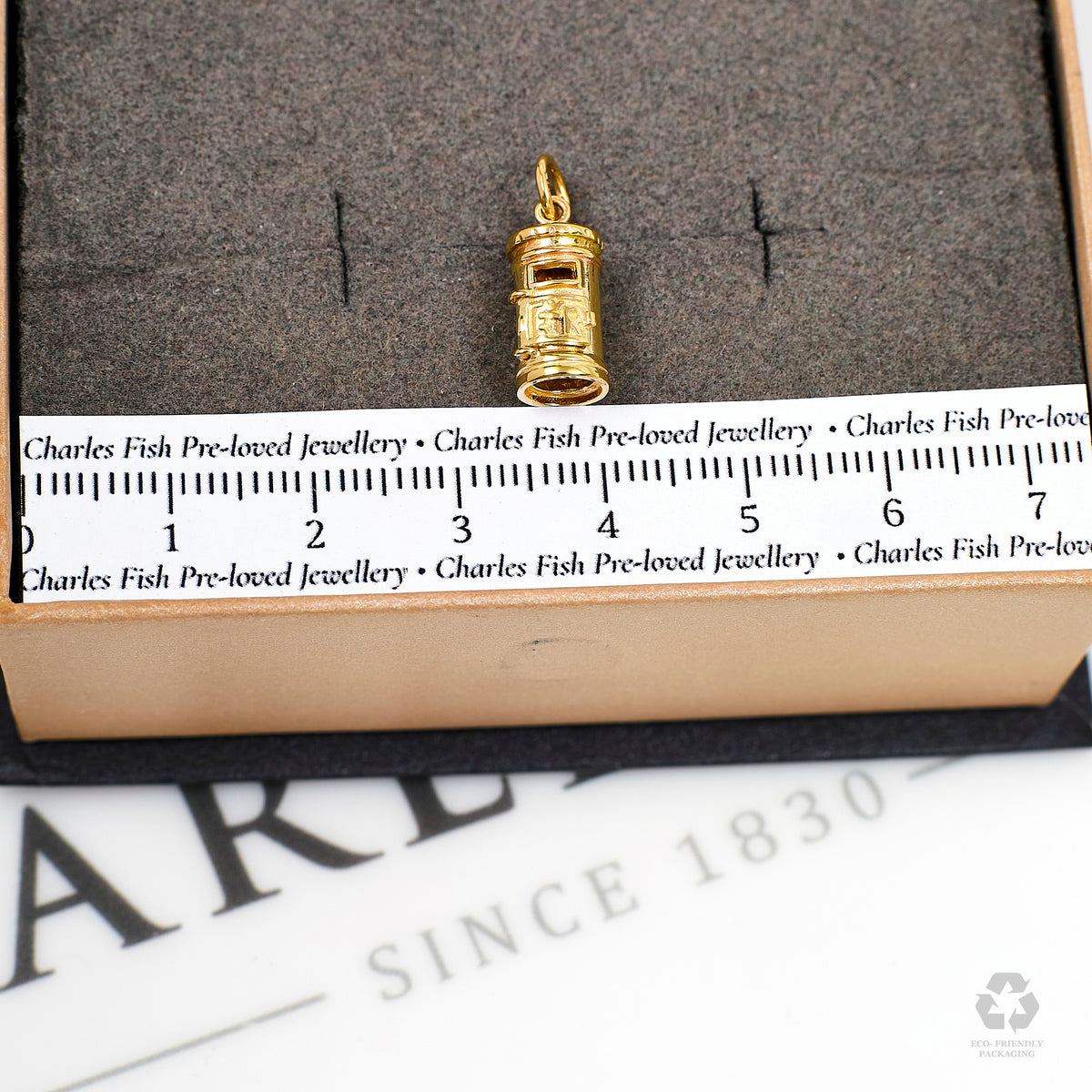 Pre-Owned 9ct Gold Post Box Charm