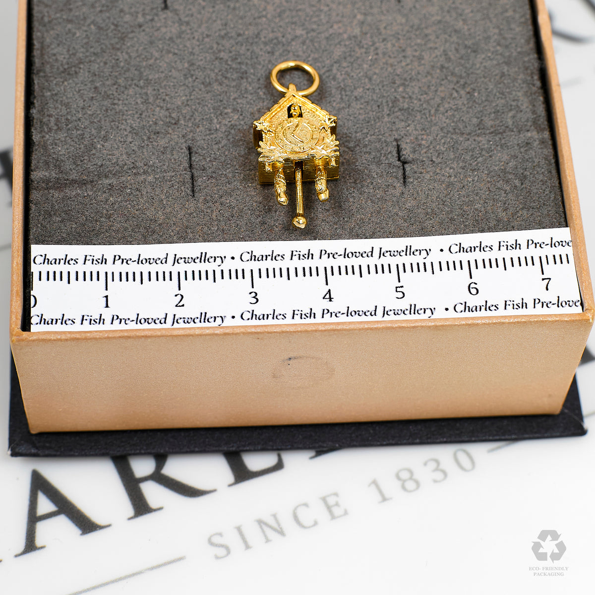 Pre-Owned 9ct Gold Cuckoo Clock Charm