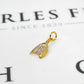 Pre-Owned 9ct Gold CZ Wishbone Pendant