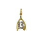 Pre-Owned 9ct Gold CZ Wishbone Pendant