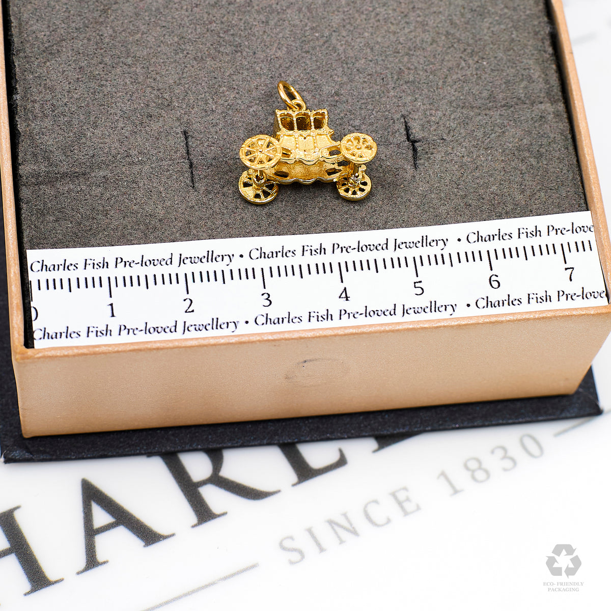 Pre-Owned 9ct Gold Princess Carriage Charm