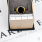 Pre-Owned 9ct Gold Oval Onyx Signet Ring Size M