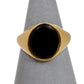 Pre-Owned 9ct Gold Oval Onyx Signet Ring Size M