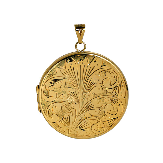 Pre-Owned 9ct Gold Round Pattern Locket