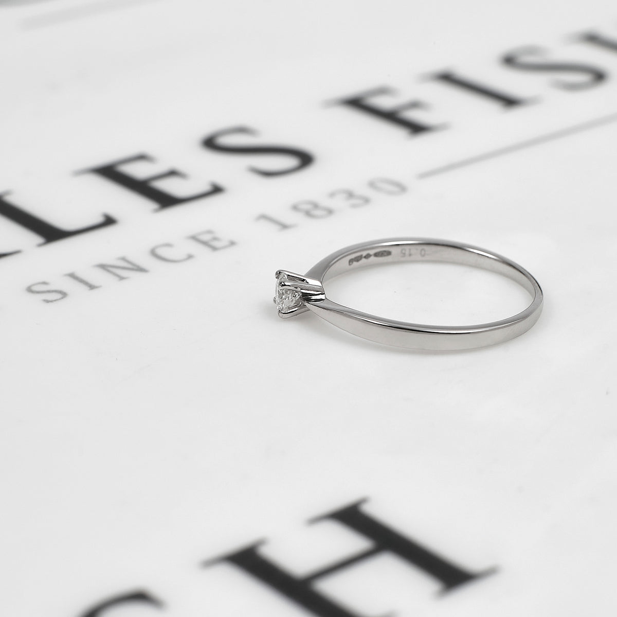 Pre-Owned Platinum Diamond Solitaire Ring Size O