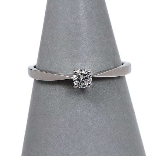 Pre-Owned Platinum Diamond Solitaire Ring Size O