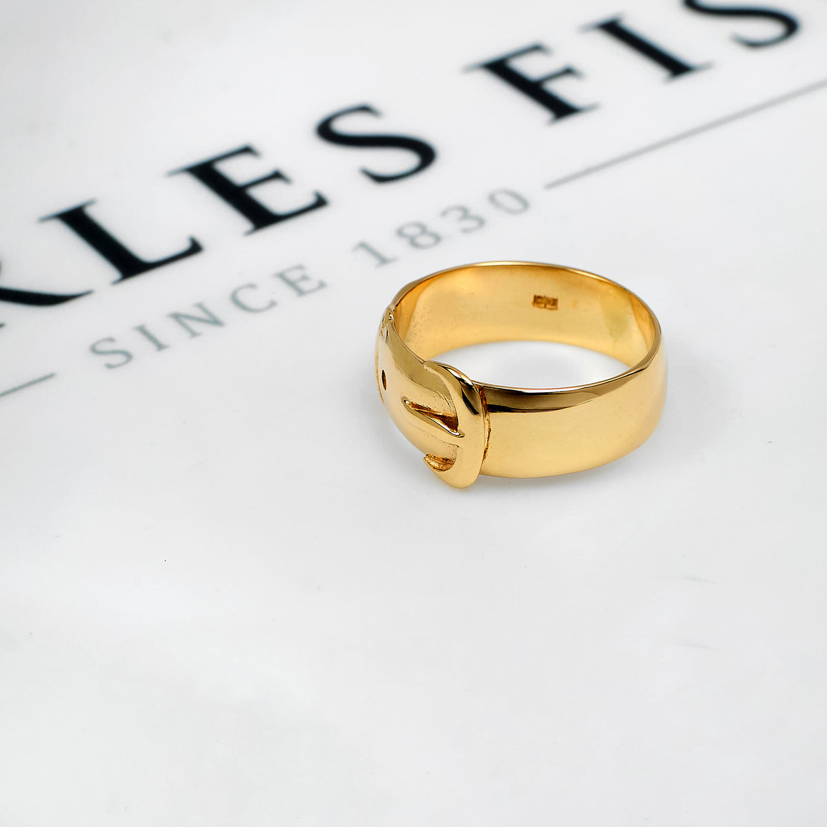 Pre-Owned 9ct Gold Buckle Ring Size S
