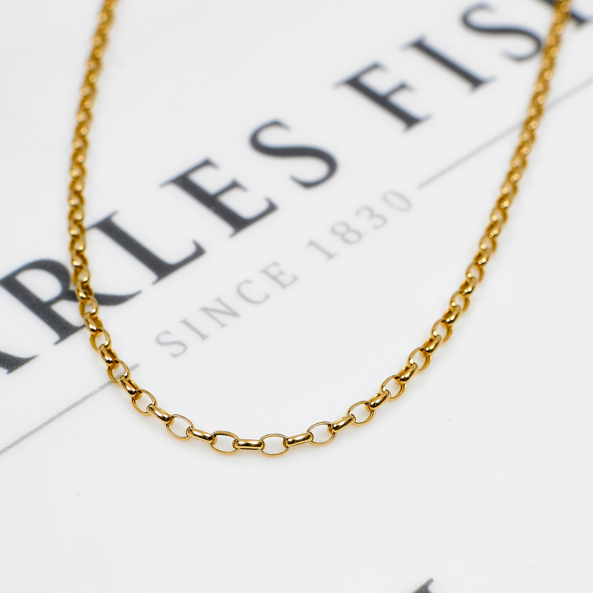 Pre-Owned 9ct Gold Belcher Chain Necklace 19 Inch