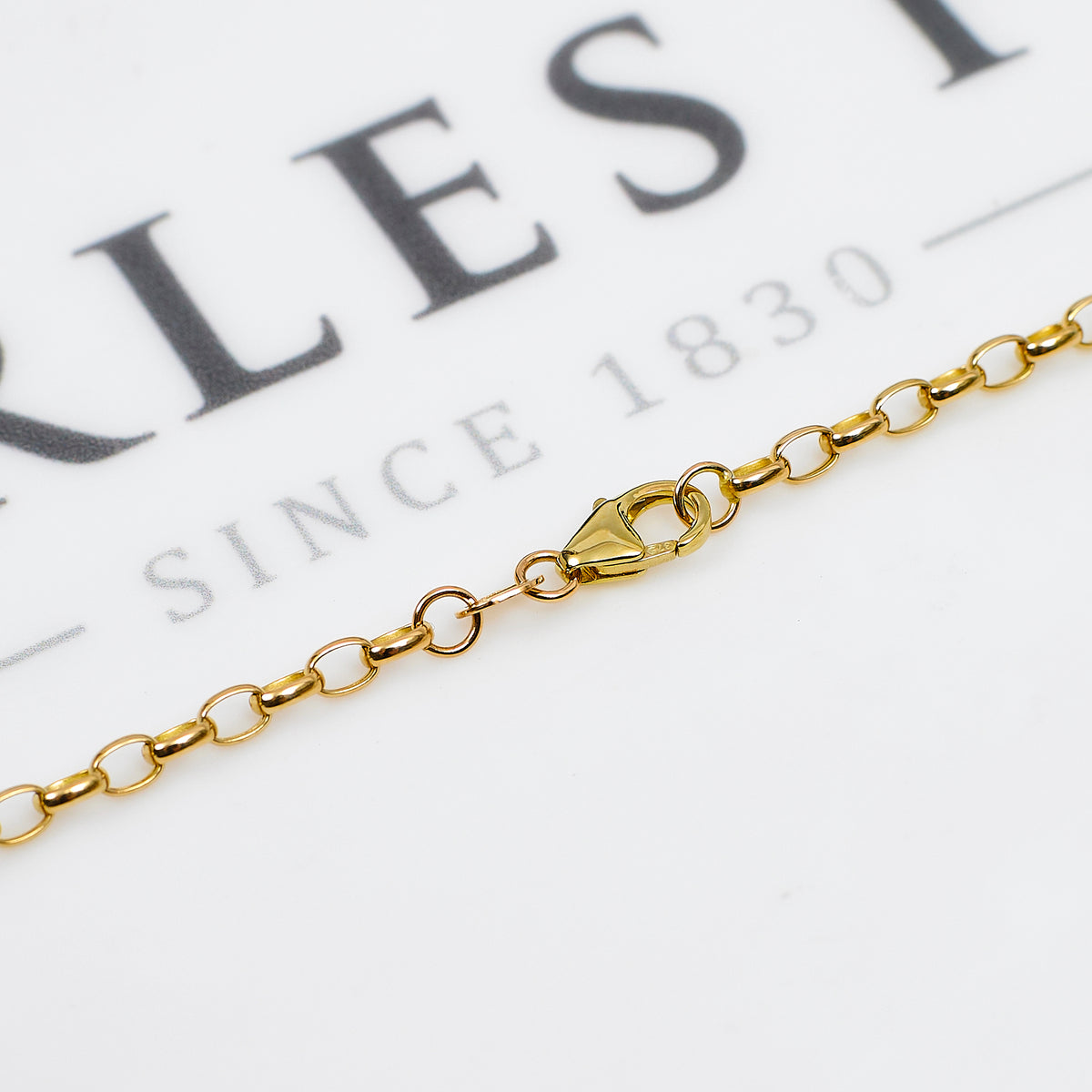 Pre-Owned 9ct Gold Belcher Chain Necklace 19 Inch