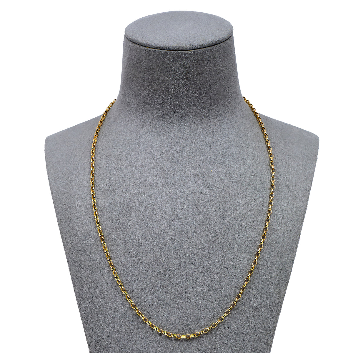 Pre-Owned 9ct Gold Belcher Chain Necklace 19 Inch