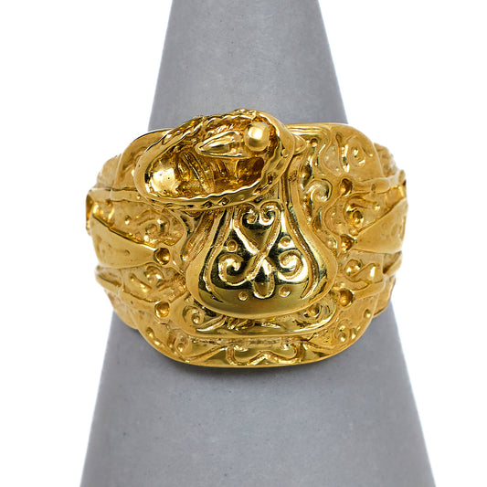 Pre-Owned 9ct Gold Horse Saddle Ring Size S.5
