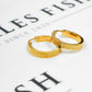 Pre-Owned 9ct Gold Greek Key Creole Hoop Earrings