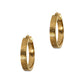 Pre-Owned 9ct Gold Greek Key Creole Hoop Earrings