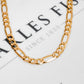Pre-Owned 9ct Gold Figaro Chain Necklace 20 Inch