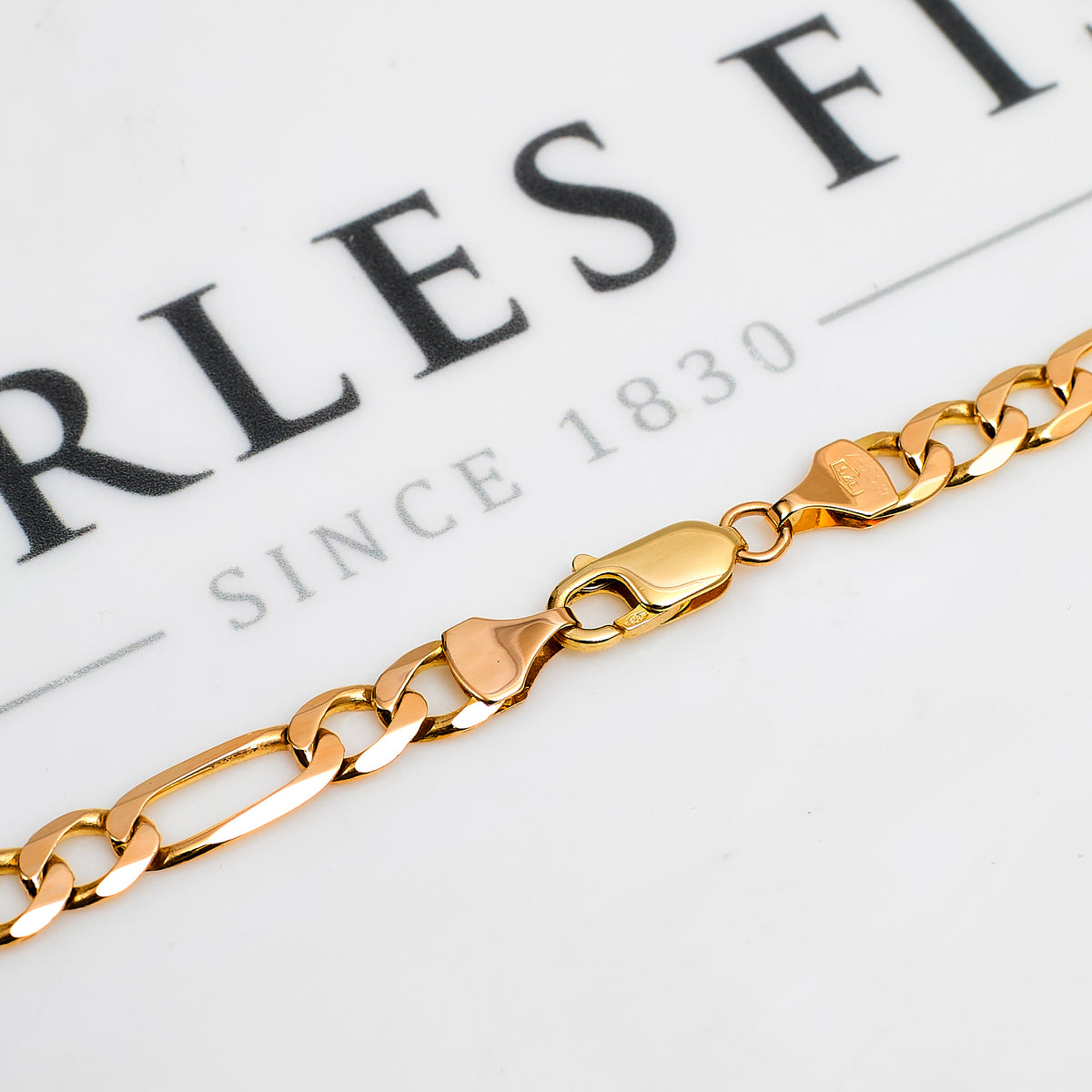 Pre-Owned 9ct Gold Figaro Chain Necklace 20 Inch