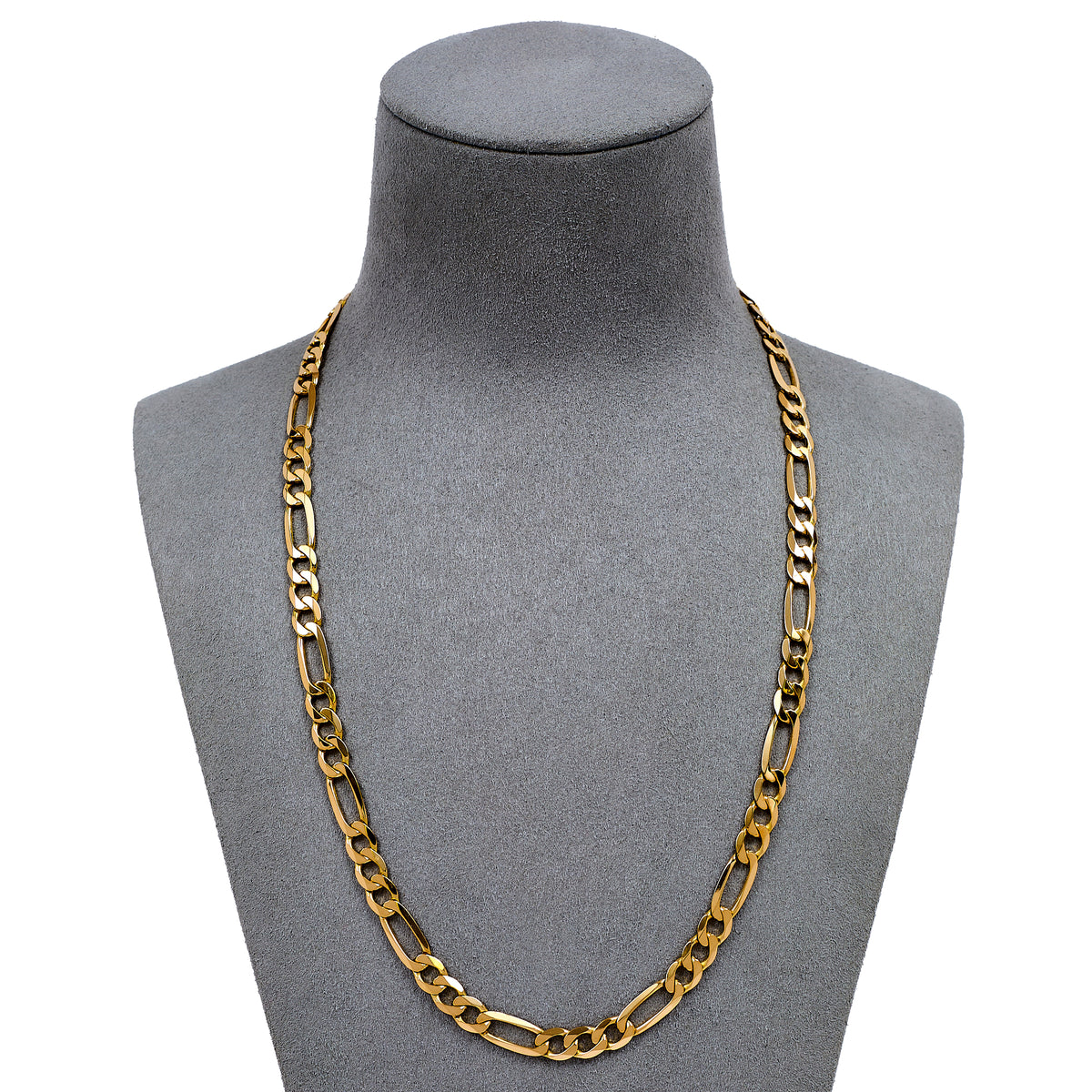 Pre-Owned 9ct Gold Figaro Chain Necklace 20 Inch