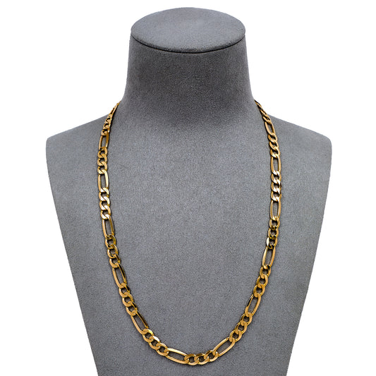 Pre-Owned 9ct Gold Figaro Chain Necklace 20 Inch