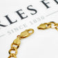 Pre-Owned 9ct Gold Figaro Chain Bracelet 7.5 Inch