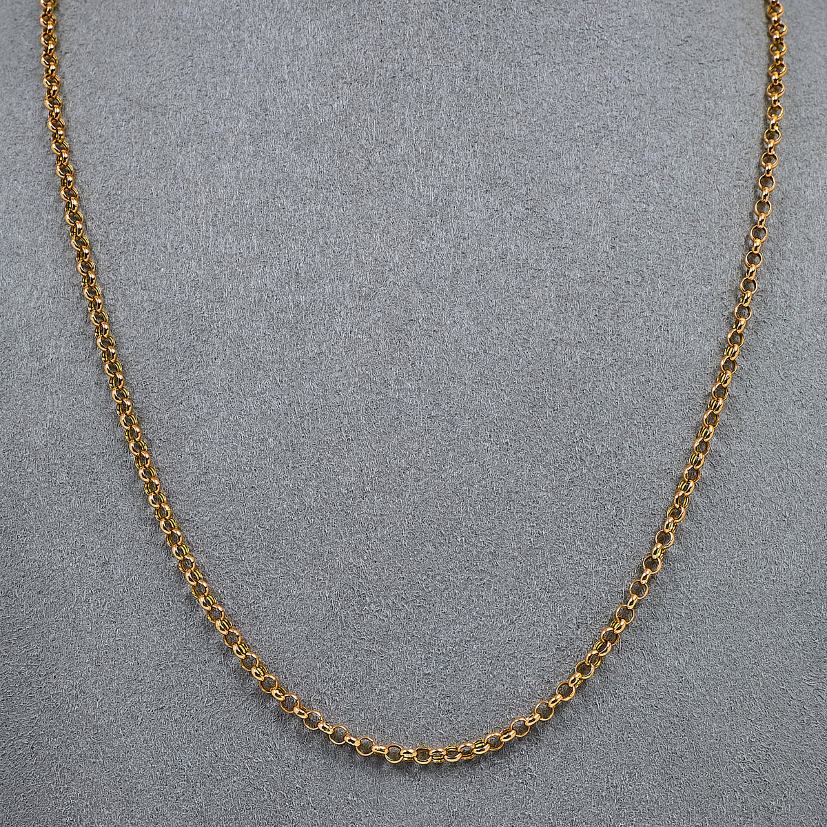 Pre-Owned 9ct Gold Belcher Chain Necklace 18 Inch