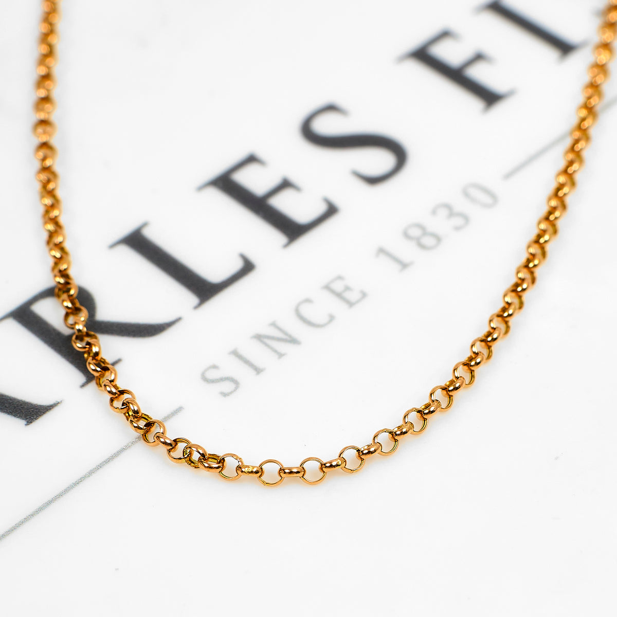 Pre-Owned 9ct Gold Belcher Chain Necklace 18 Inch